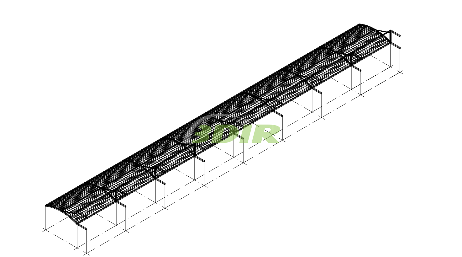 Tensile Membrane Shading Canopy for the Parking Lot in an Industrial Park in Dili, Timor-Leste