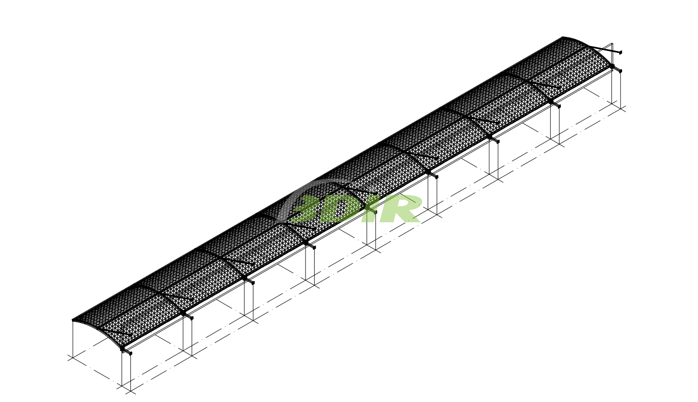 Tensile Membrane Shading Canopy for the Parking Lot in an Industrial Park in Dili, Timor-Leste