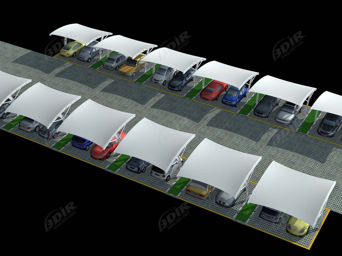 Gudang Parkir Tipe Lengkung - Harga Parkir Mobil Desain Lengkung