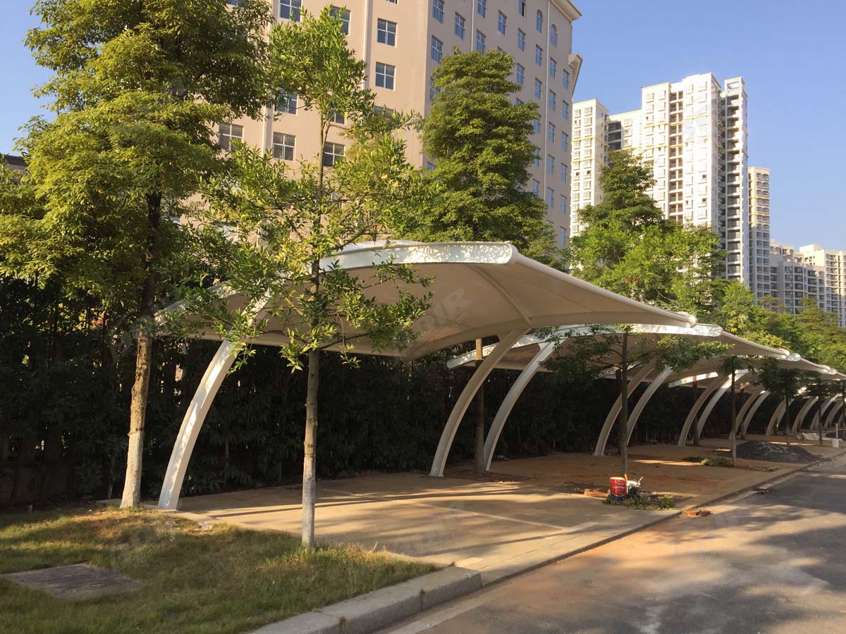Kantilever Parkir Mobil Gudang Struktur Pemasok - Desain Teluk Tunggal