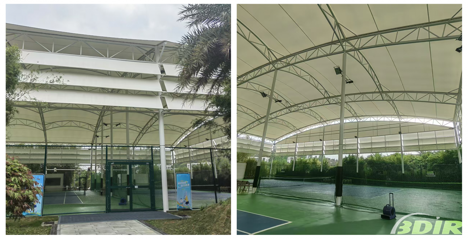 Tensile Membrane Shading Canopy for the Tennis Court of China Mobile, Guangzhou