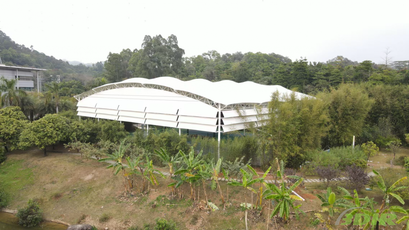 Tensile Membrane Shading Canopy for the Tennis Court of China Mobile, Guangzhou