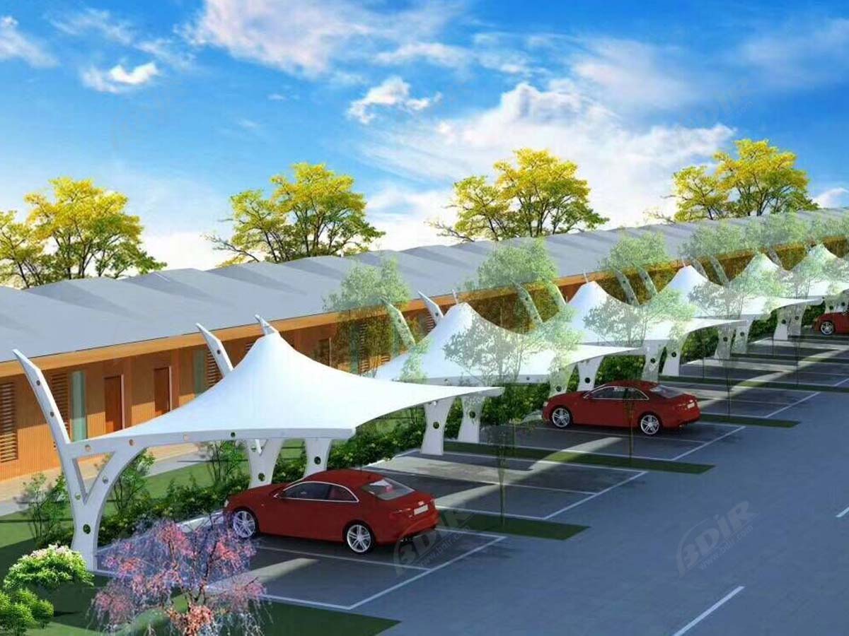 Cone Car Parking Sheds - Conical Car Parking Shades Structures Suppliers