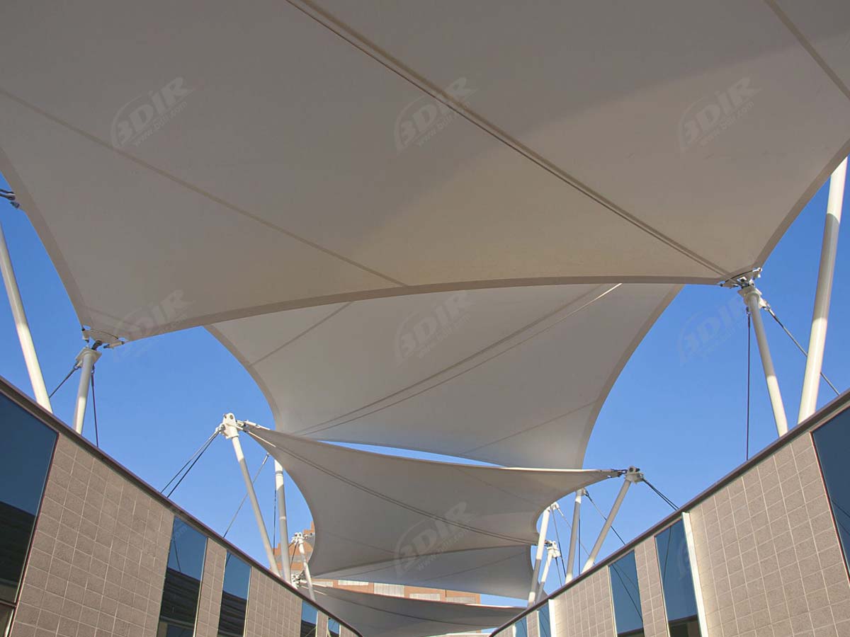 Struktur Atap Membran Kustom -PVC / PTFE / ETFE Penutup Konstruksi Membran Atap