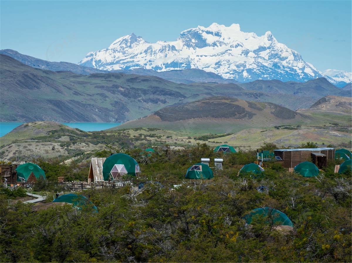 эко-отель купол палатки отель | Патагония устойчивый кемпинг купола курорт