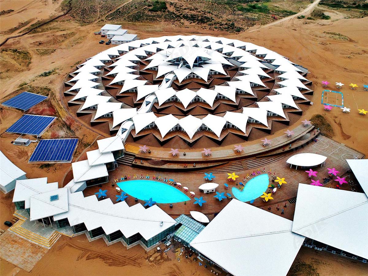 эко дружественные тканевые мембранные конструкции палатки домики в пустыне кемпинг курорт