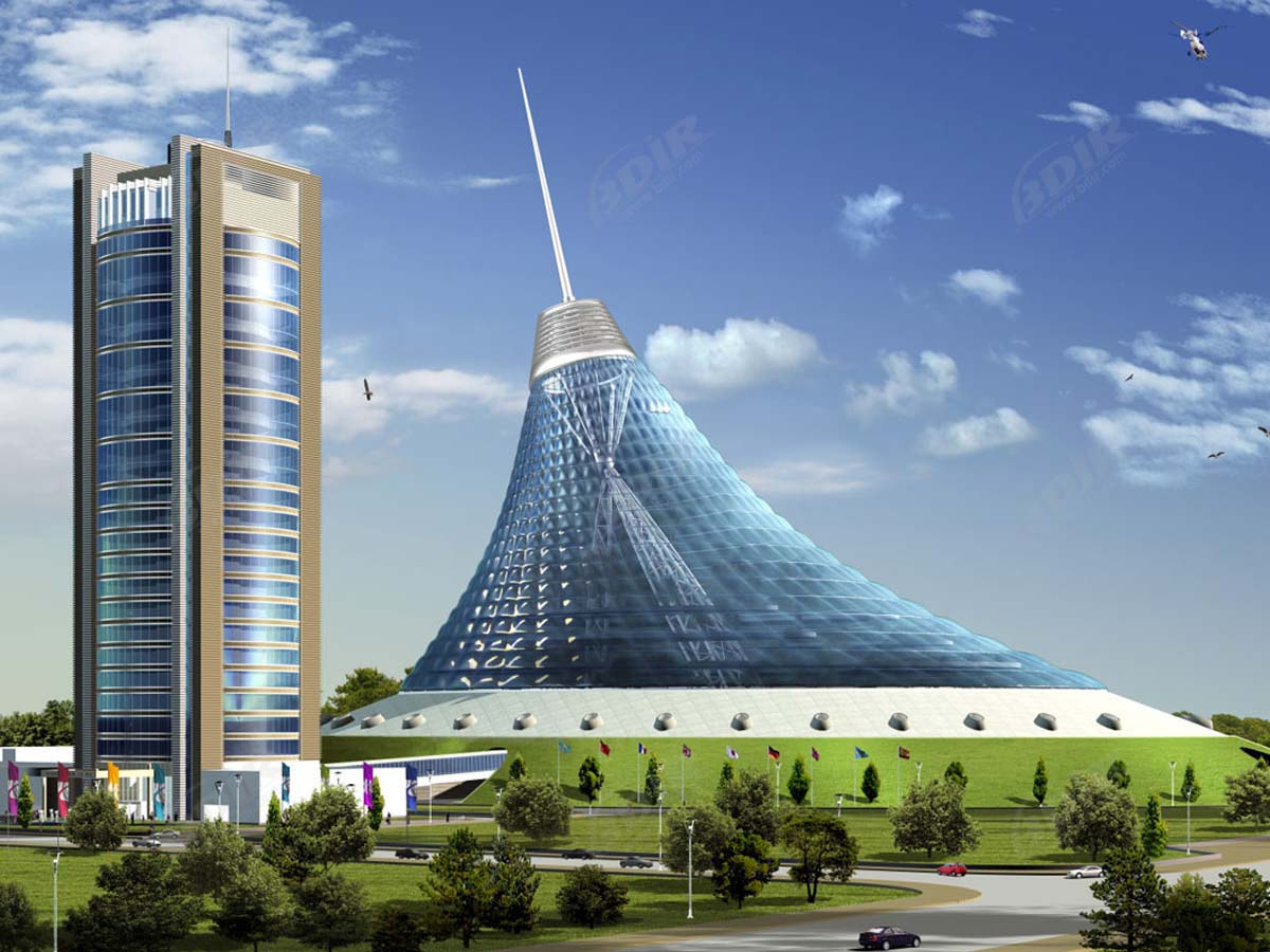 Khan Shatyr Entertainment Center - Coole ETFE Fassade Kuppelstruktur