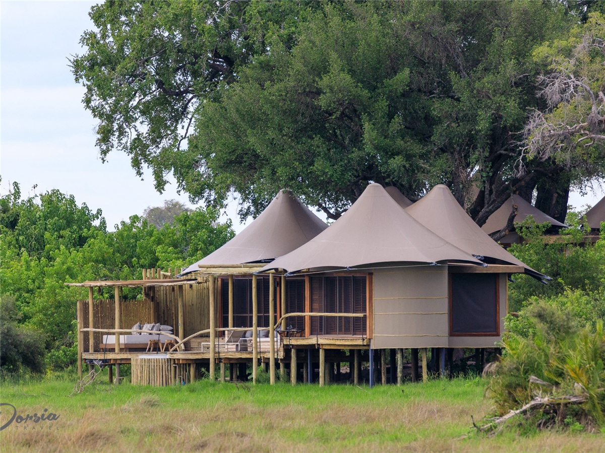 Little Vumbura Camp with Luxury Fabric Tent Lodges, Tented Safari Lodge