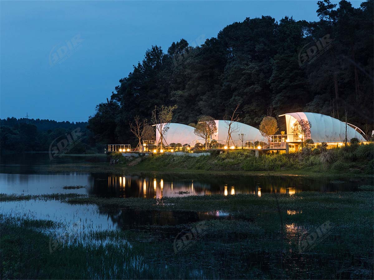 Rumah Mewah Kokon Glamping Tenda - Produsen Pondok Eco Tenda