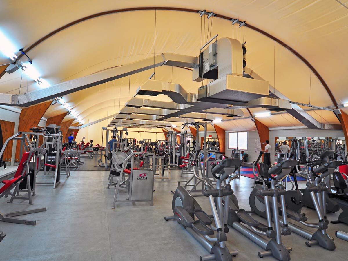 Buiten GYM Fitness Centrum Luifel - Bouw Health Club Schaduwstructuren
