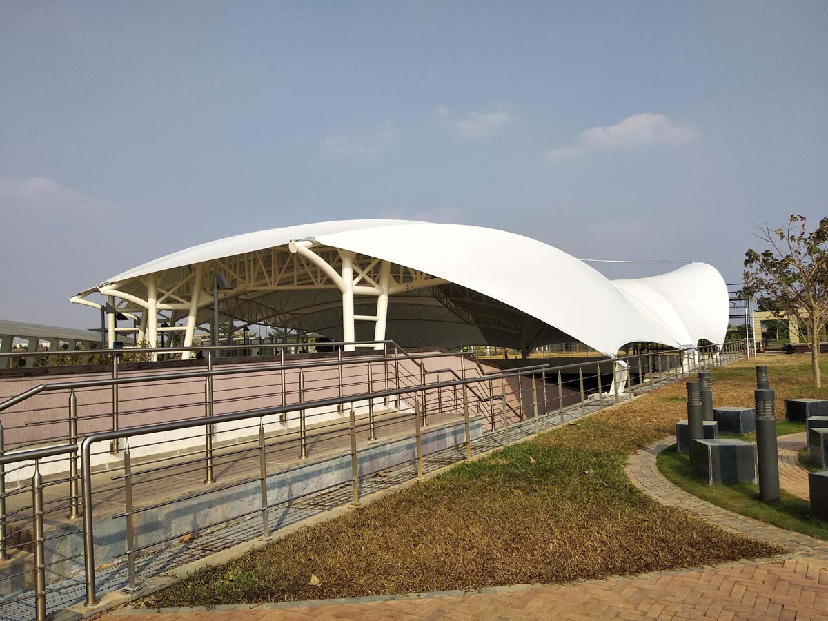 Parking Garage Exit and Entrance Canopy, Shelters, Roofs, Shade Structures