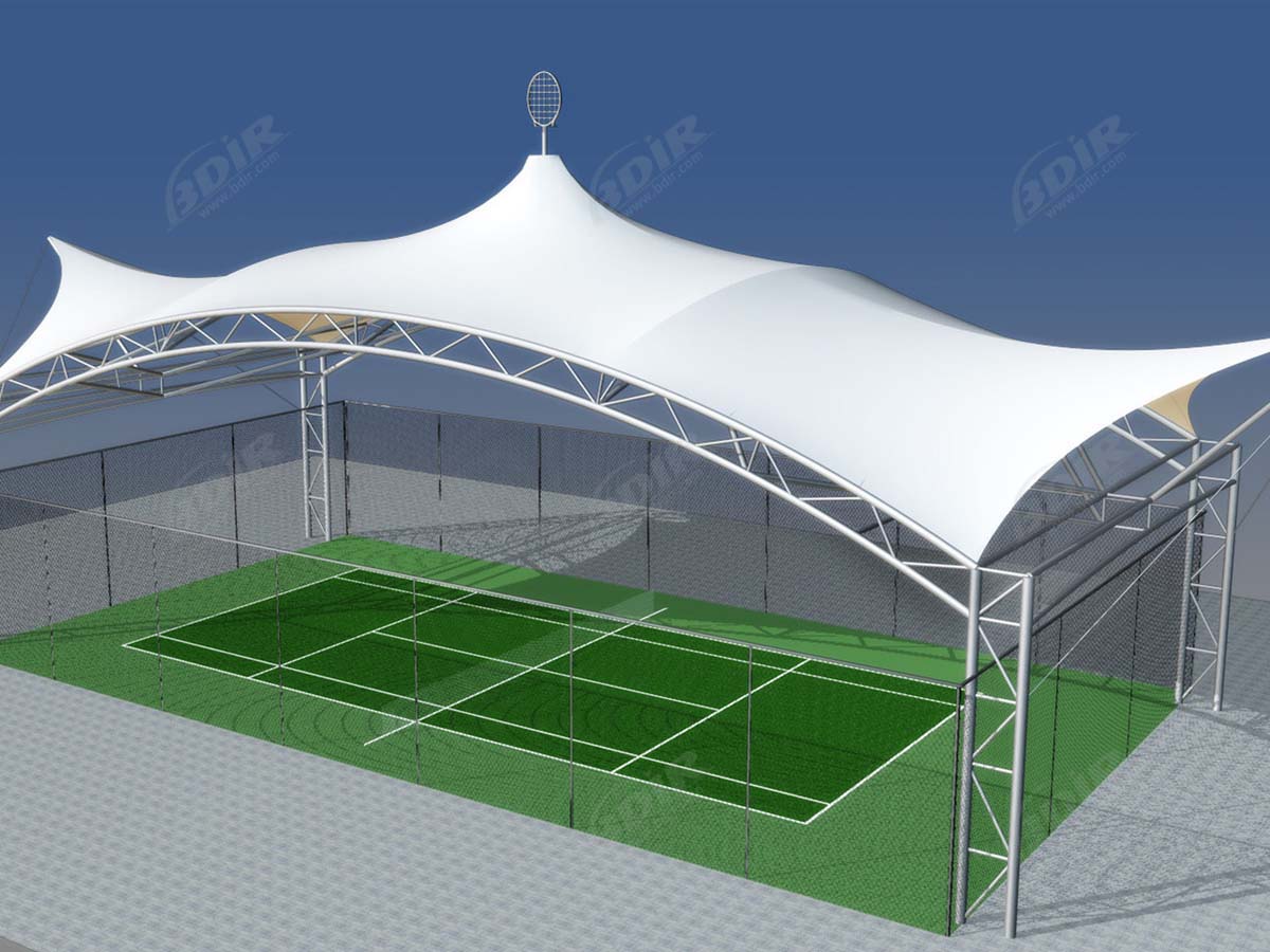 โครงสร้างสนามเทนนิส หลังคากันสาดสำหรับการก่อสร้างสนามเทนนิสในร่ม