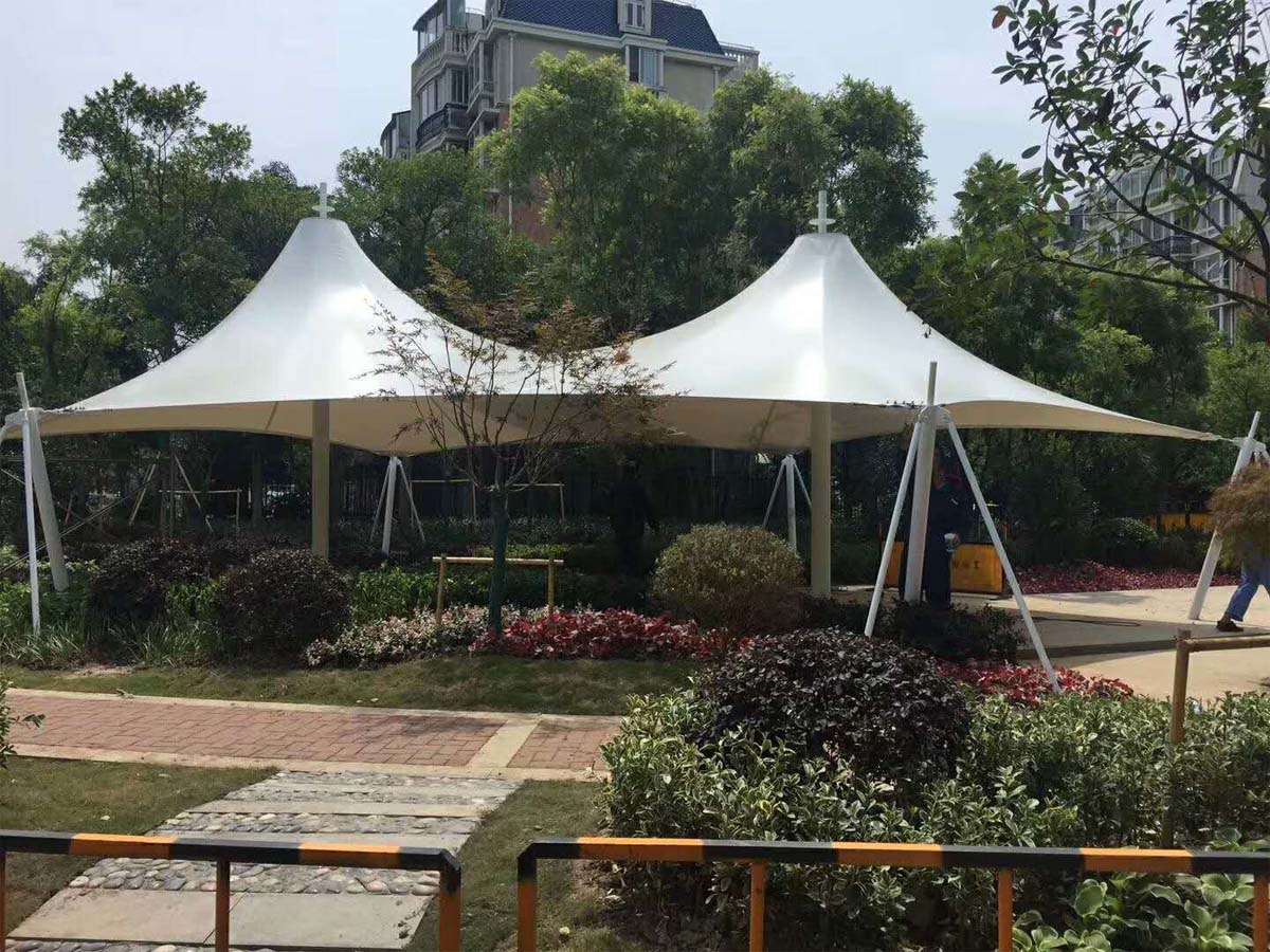 Tensile Roof Structure for Gardens Shade, Landscaping, Gardening
