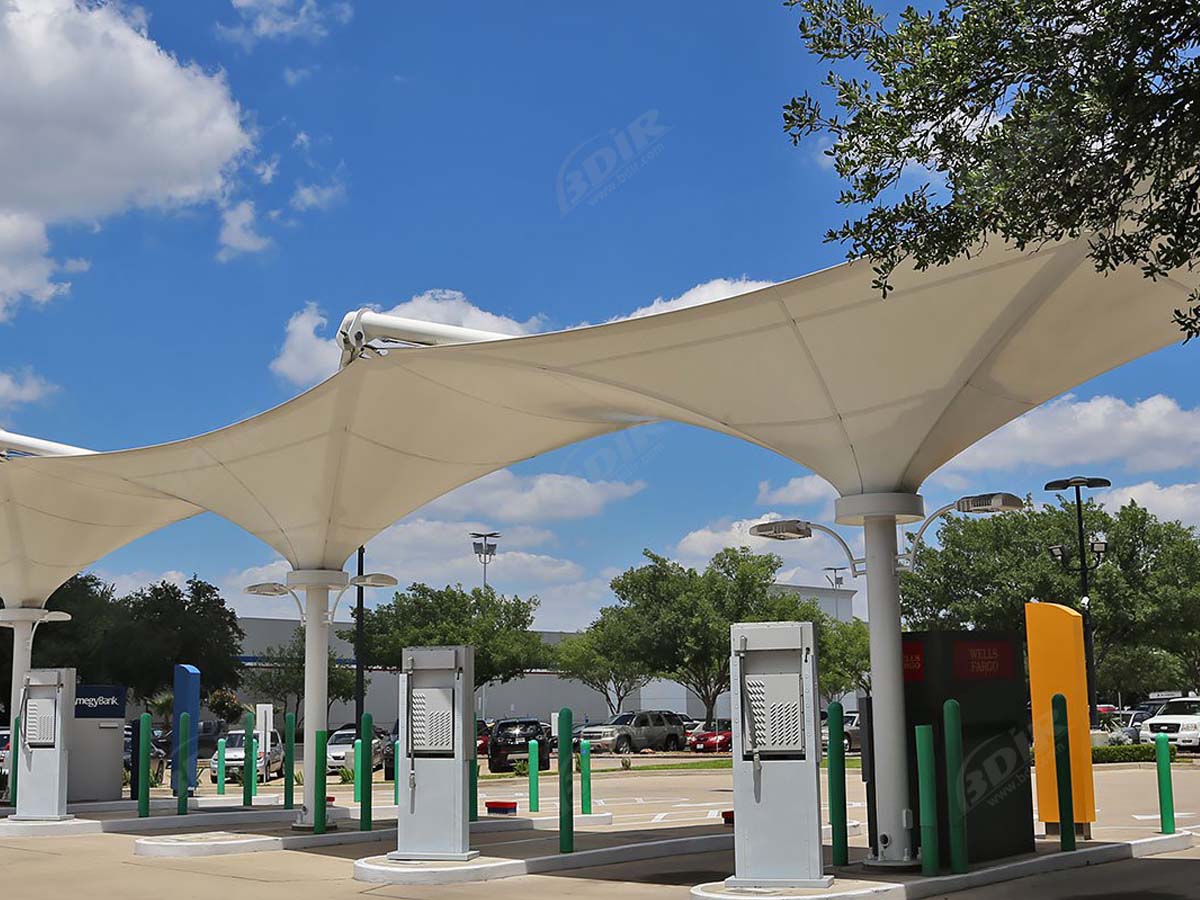 Customize Tensile Structures for Atm Bank - PVDF/ PTFE Fabric Canopies Roofs