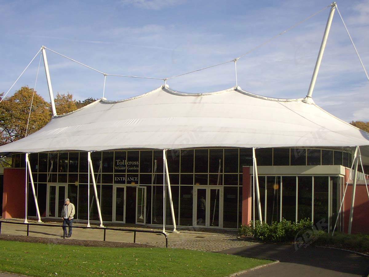 растяжимая структура для акробатического павильона, навес цирка с большой верхней тканью