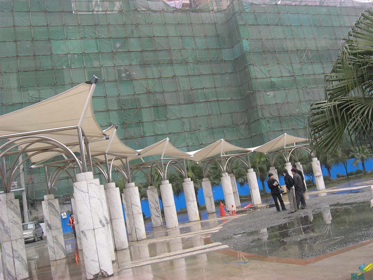 Tensile Structures for Fabric Covered Walkways - Corridor Roof - Pathway Shade
