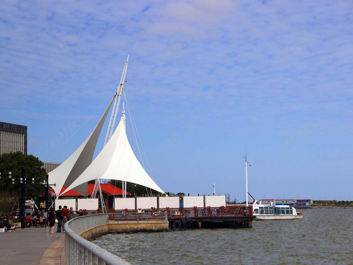 Struktur Tarik untuk Terminal Feri, Dermaga, Marina Waterfront, Pelabuhan dan Pelabuhan