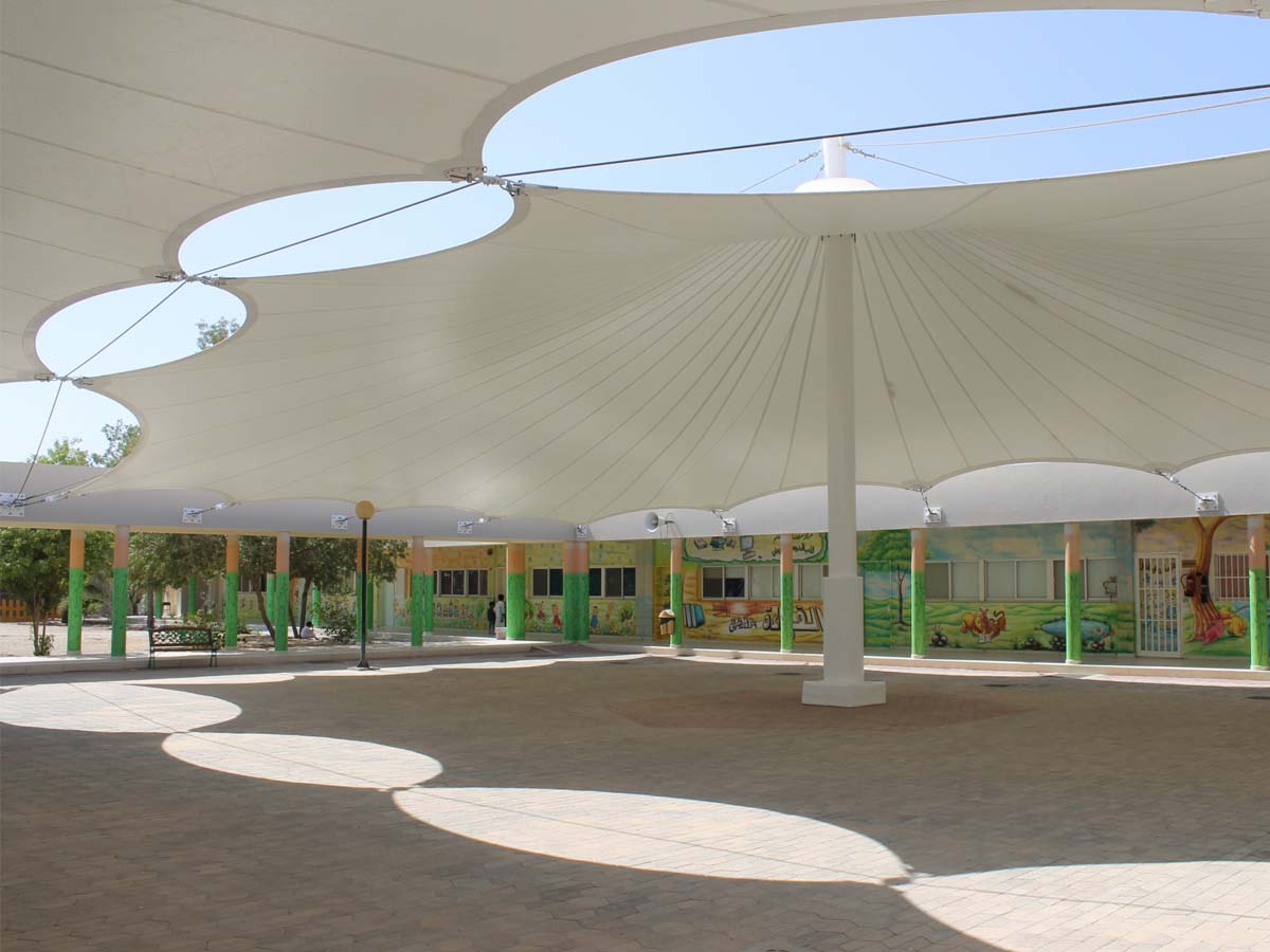 Tensile Structures for Kindergarten School - Fabric Cover, Roof, Canopy