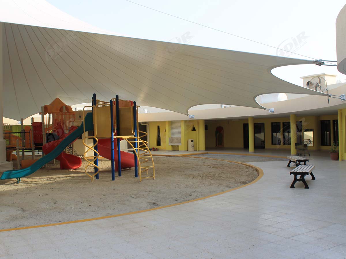 Anaokulu Okulu Için Gergi Yapılar - Kumaş Örtü, Çatı, Gölgelik