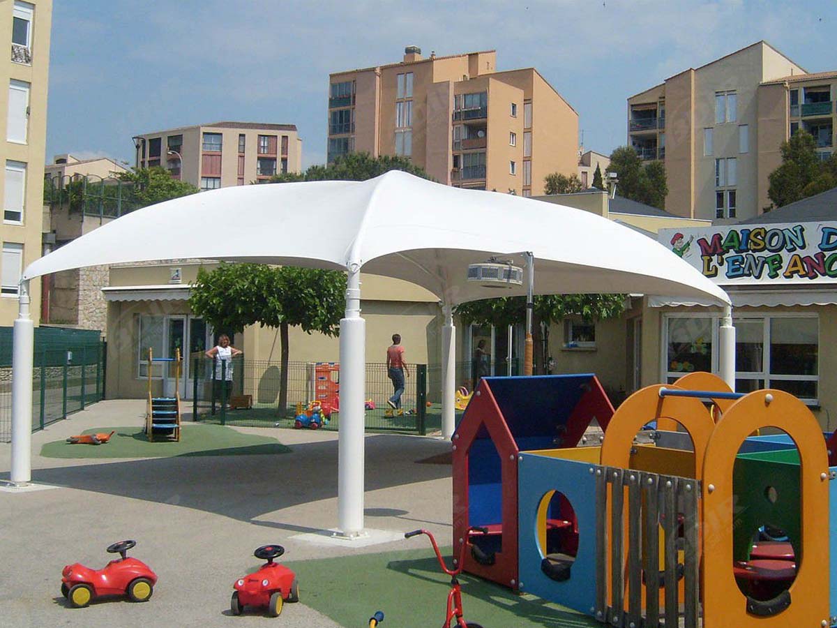 Estruturas Elásticas para a Escola do Jardim de Infância - Cobertura de Tecido, Telhado, Cobertura