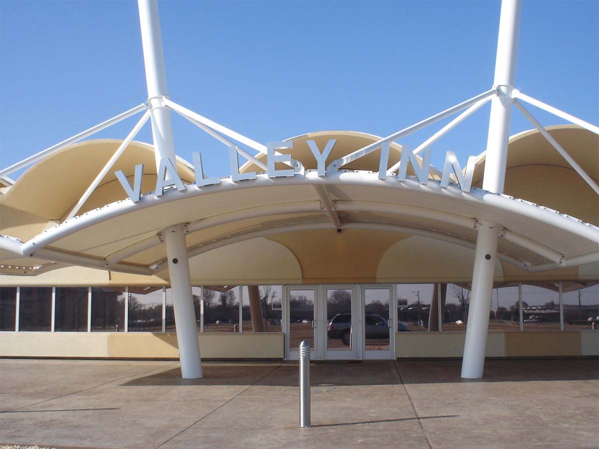 Tensile Structures for Outlet Store - Commercial Awnings, Canopies, Shade