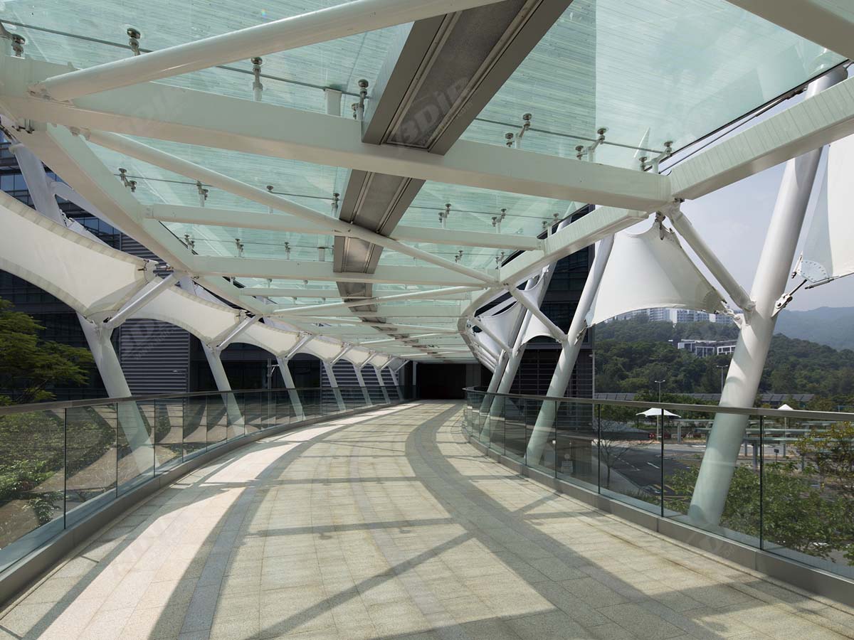 Tensile Structures for Pedestrian Bridge, Footbridge Canopy, Shades, Roof