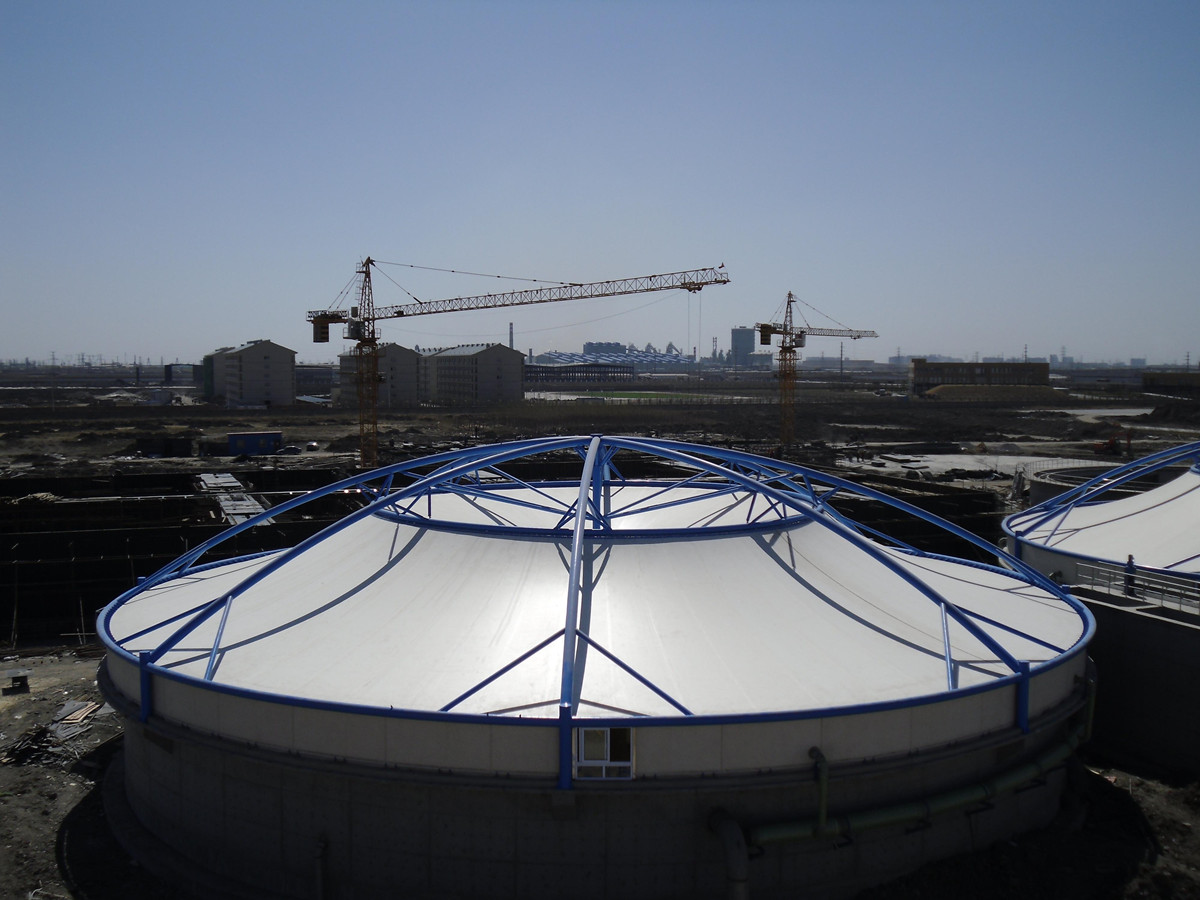Tensile Structures for Sewage Water Treatment Plants, Green Roofs, Covers, Canopies