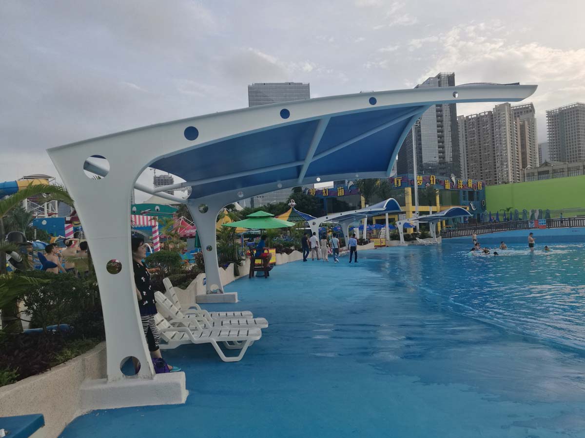 Struktur Tarik Taman Air Seaworld Aquatica - Xiamen, Cina