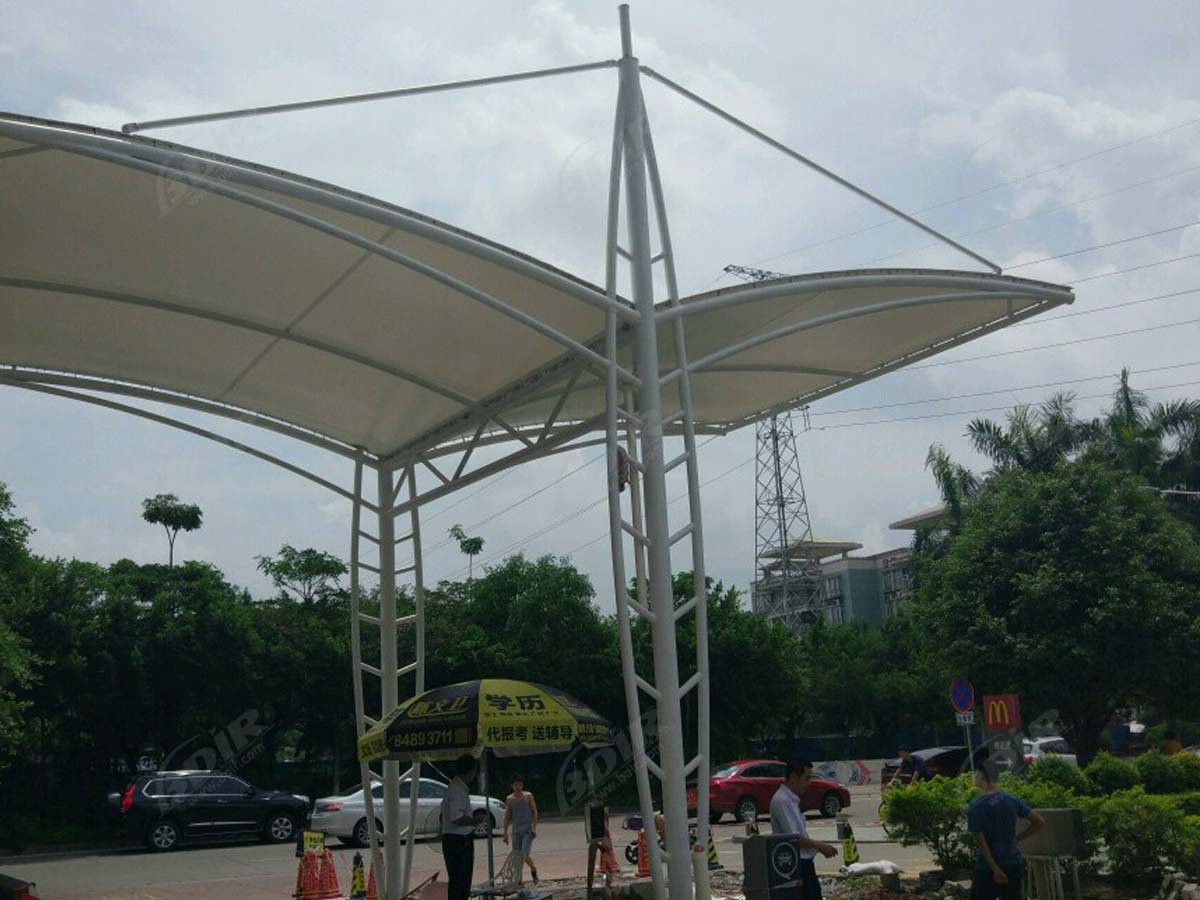 Mountain and Sea Entrance & Gate Tensile Canopy Structure - Shenzhen, China