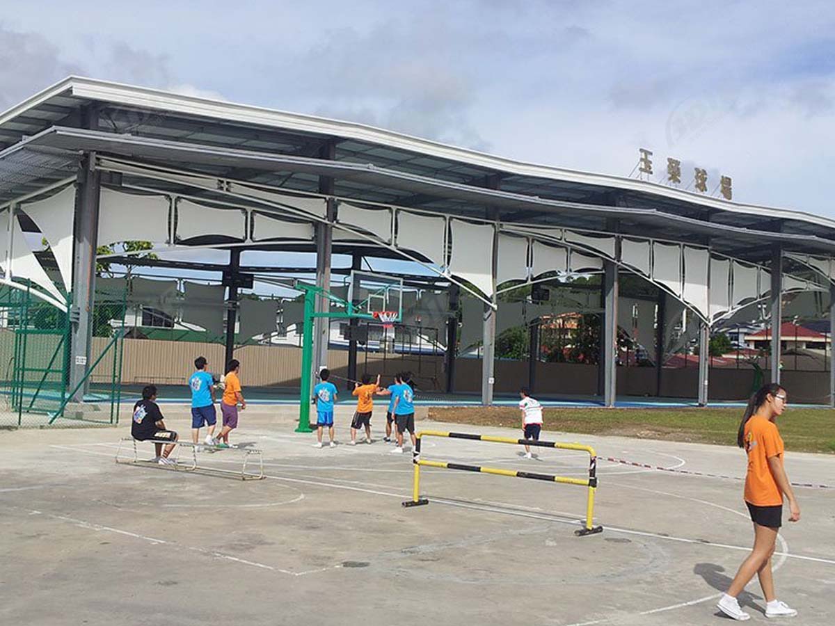 Натяжная конструкция крыши средней школы Чонгзен - Сабах, Малайзия