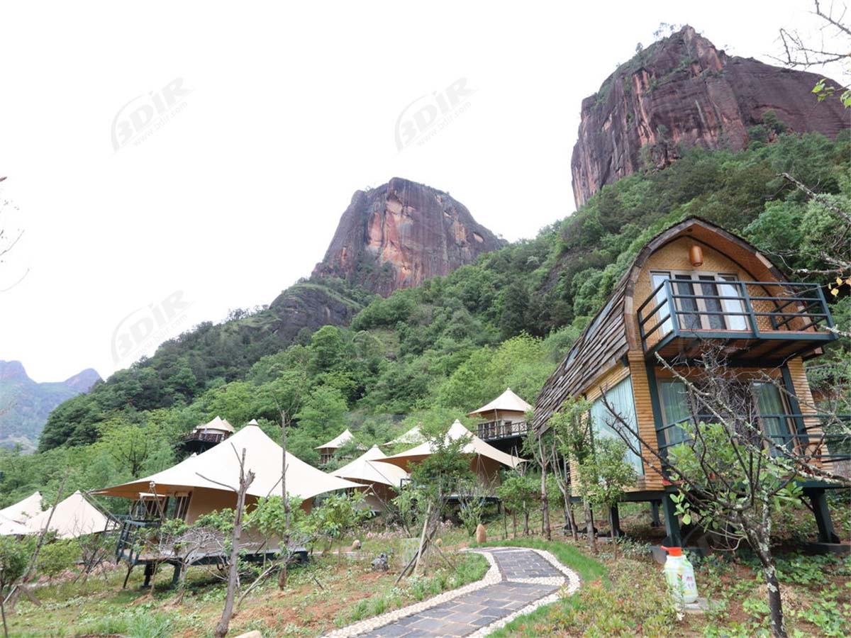 роскошный палаточный курорт, экологически чистые тканевые конструкции, палаточные домики - Лицзян, Юньнань, Китай