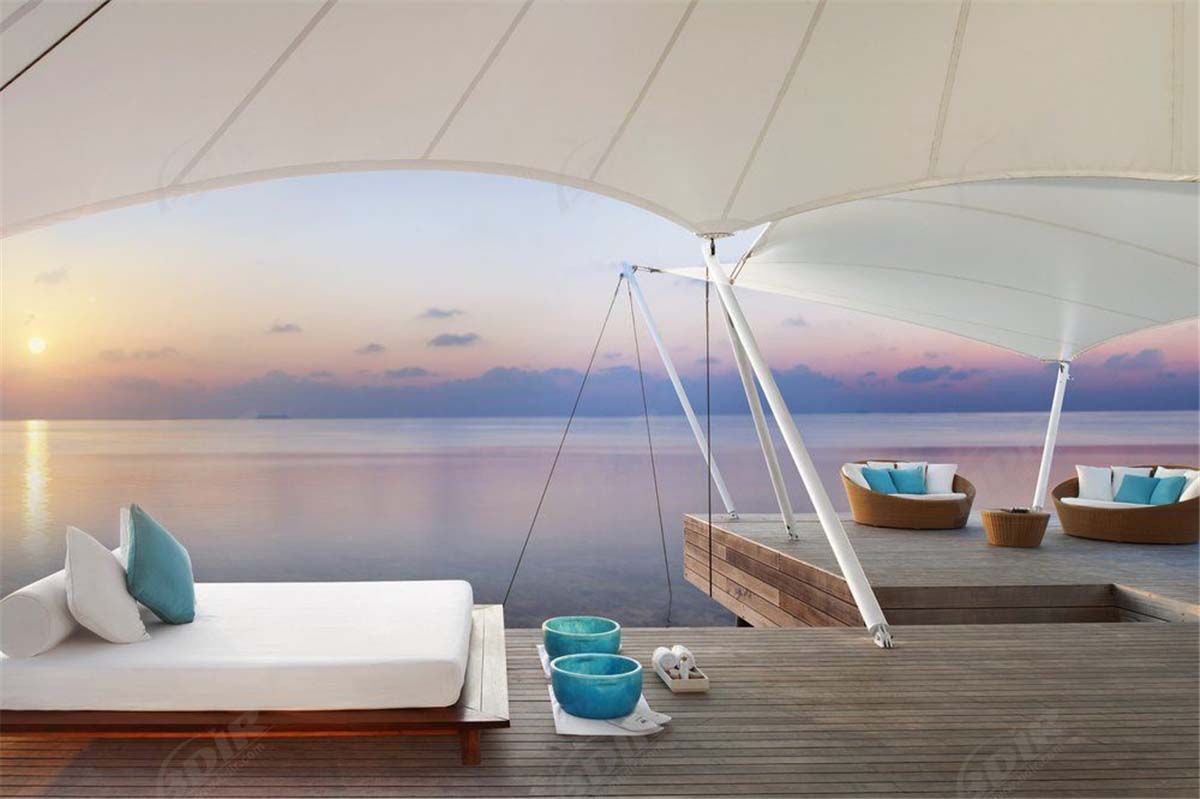 Membran Yapılar Çatı | Çadır Kulübe | Kumaş Ev - Maldivler