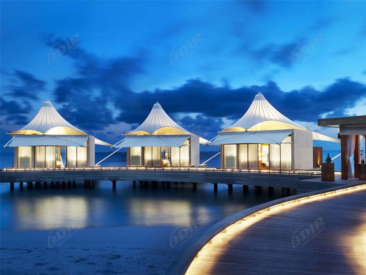 мембранные конструкции крыши | палаточный коттедж | ткань дома - Мальдивы