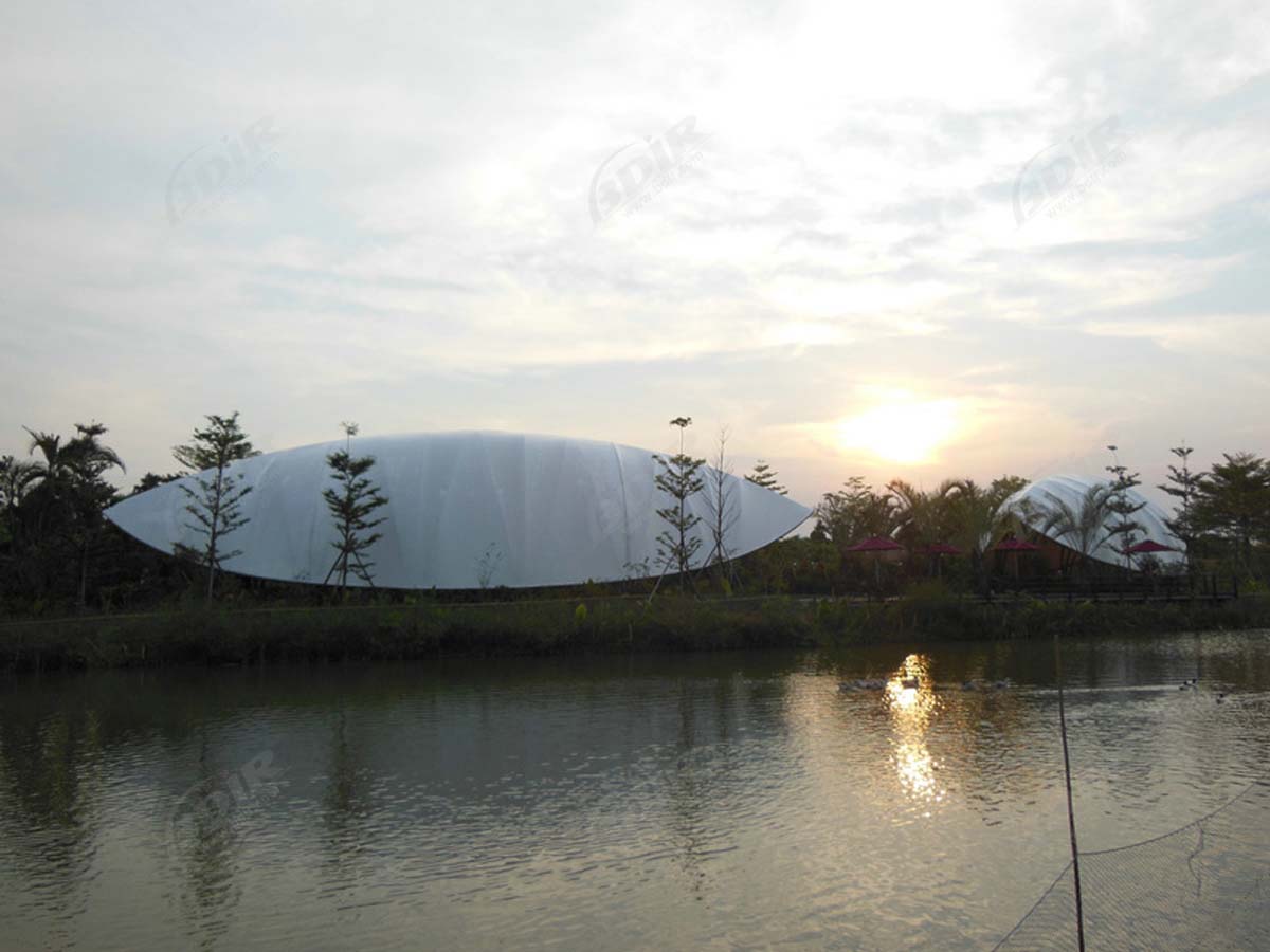 Структура растяжения тени растительного парка Нан ​​Ша - Наньша, Китай