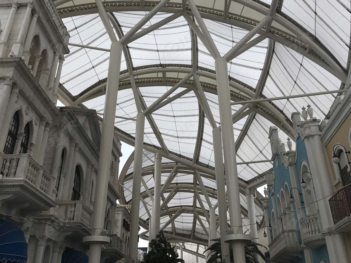 PTFE Membrane Material Tensile Structure for Commercial Center, Macau Fisherman's Wharf