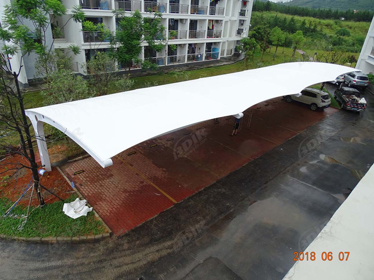 Struktur Kain Tarik untuk Nuansa Parkir Mobil - Shaoguan, Cina
