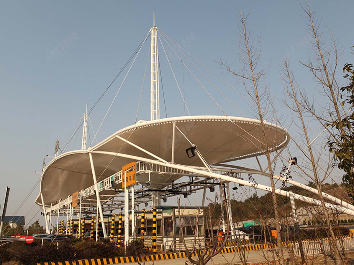 Натяжные конструкции для станции платных автострад в аэропорту - Чанша, Китай