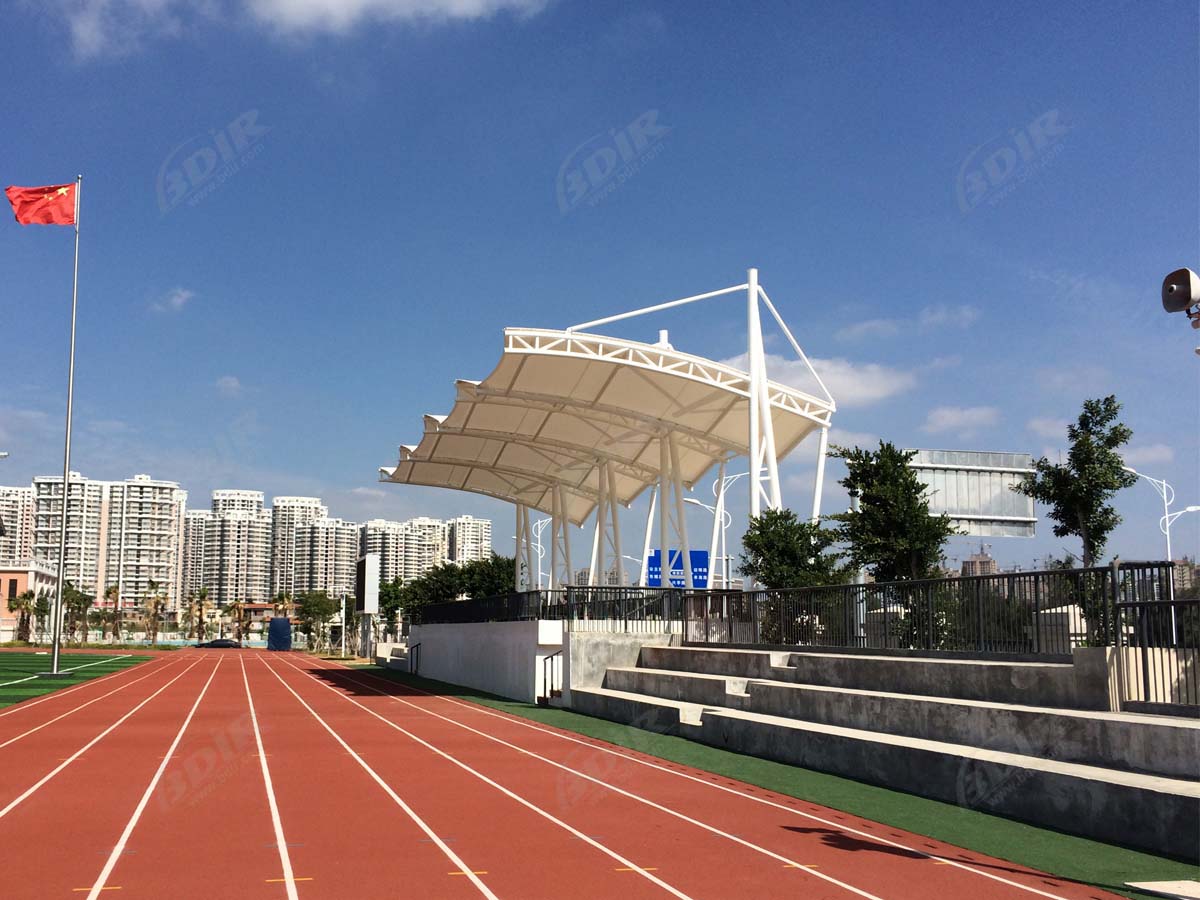 Пятая средняя растяжимая структура средней школы для футбольного футбольного стадиона - Цюаньчжоу, Китай