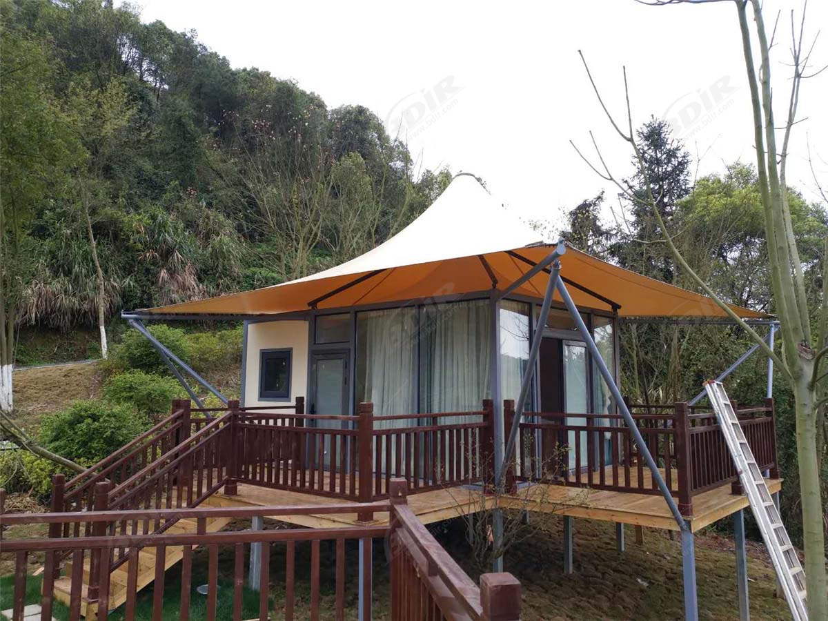 Prefabrik Villalar Çadır Glamping Evleri & Yeşil Lodge Kabin Kitleri - Yichun