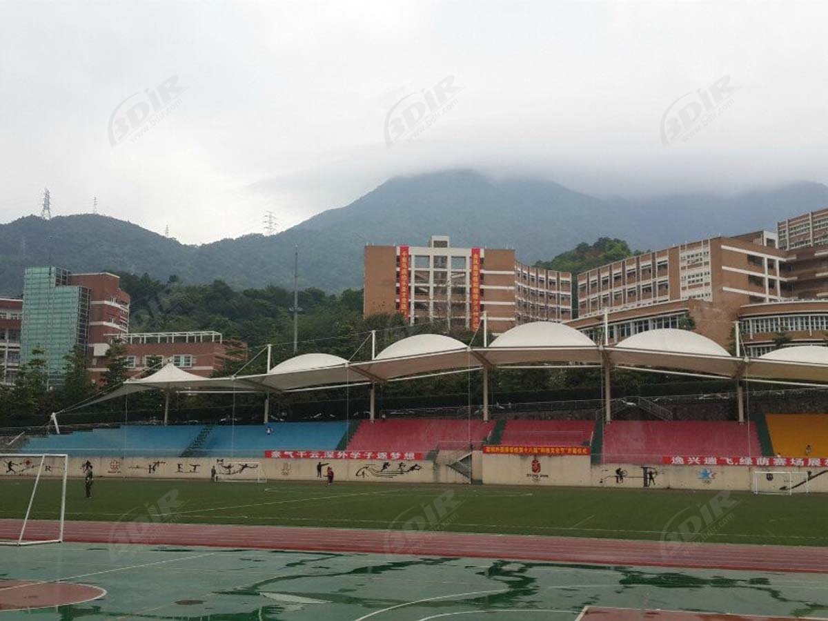 Структура стадиона и трибуны Шэньчжэньской школы иностранных языков, Китай
