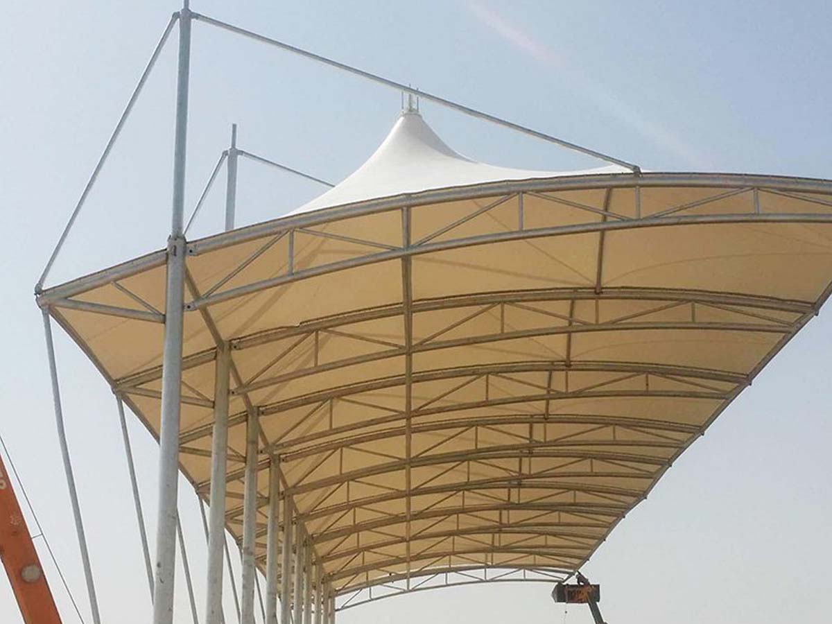 Растяжимая структура навеса для спортивных судов, отбеливателя, трибун - Абу-Даби