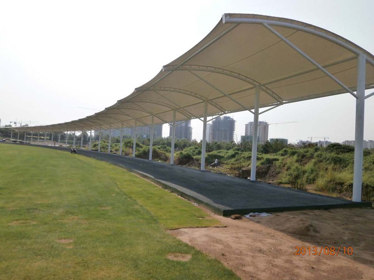 крыша тренировочного поля для гольфа - оттенок ткани, навес для поля для гольфа