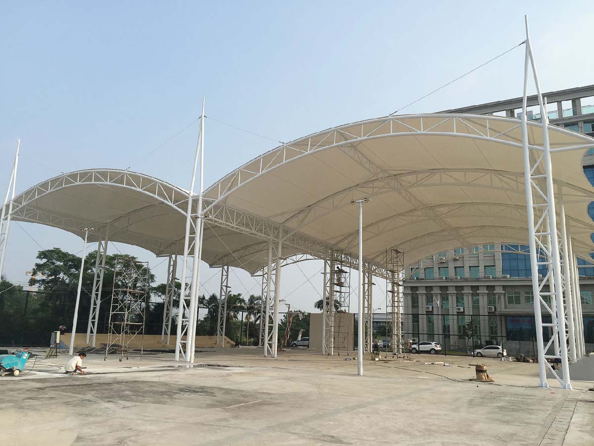 Tensile Shade Structure for PSB Outdoor Tennis Court - Beihai, China